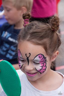 Pink Butterfly face painting
