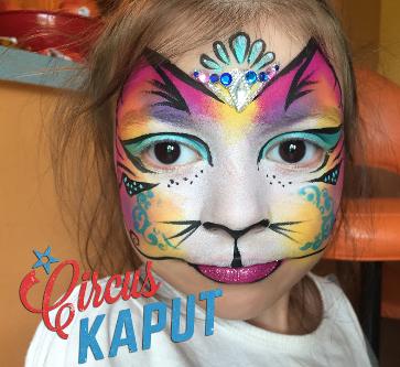 Pretty kitty face painting