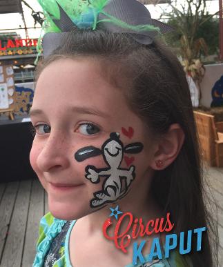 Snoopy face painting