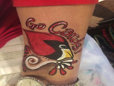stl Cardinals arm painting