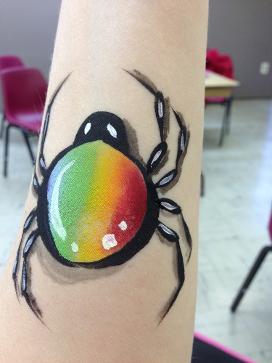 Tricolor spider arm painting