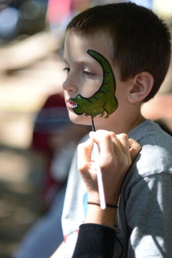 Alligator face painting